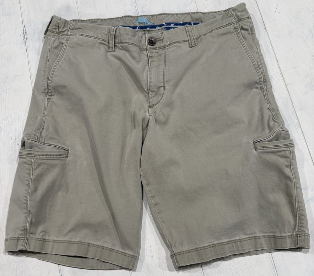 Tommy Bahama Coastal Key Cargo 10” Shorts Mens Size 36 Khaki